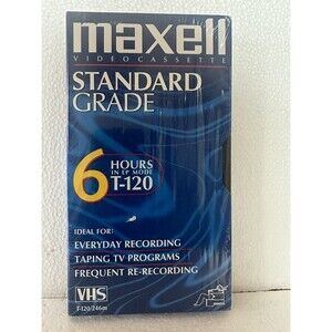 NIB Sealed Maxell VHS Blank Video Cassette 3 PK for VCR / Camcorder Vintage